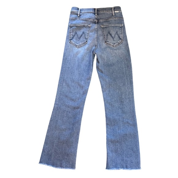 MOTHER The Hustler Ankle Fray Jeans Satisfaction Guaranteed Med Blue Wash Sz 26 - Picture 4 of 13